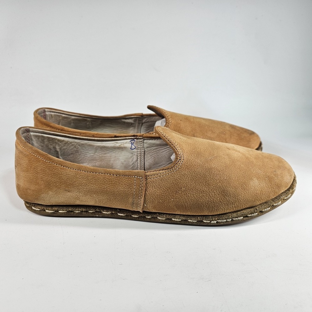 Sabah Terro Suede Slip On Loafers Handmade In Turkey Womens 12 44 Comfort Tan
